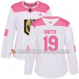 Adidas Maillot de Hockey Vegas Golden Knights Reilly Smith 19 2017-2018 Blanc Rose Fashion Authentic - Femme